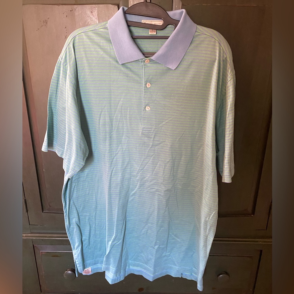 Peter Millar Mens size Large polo striped